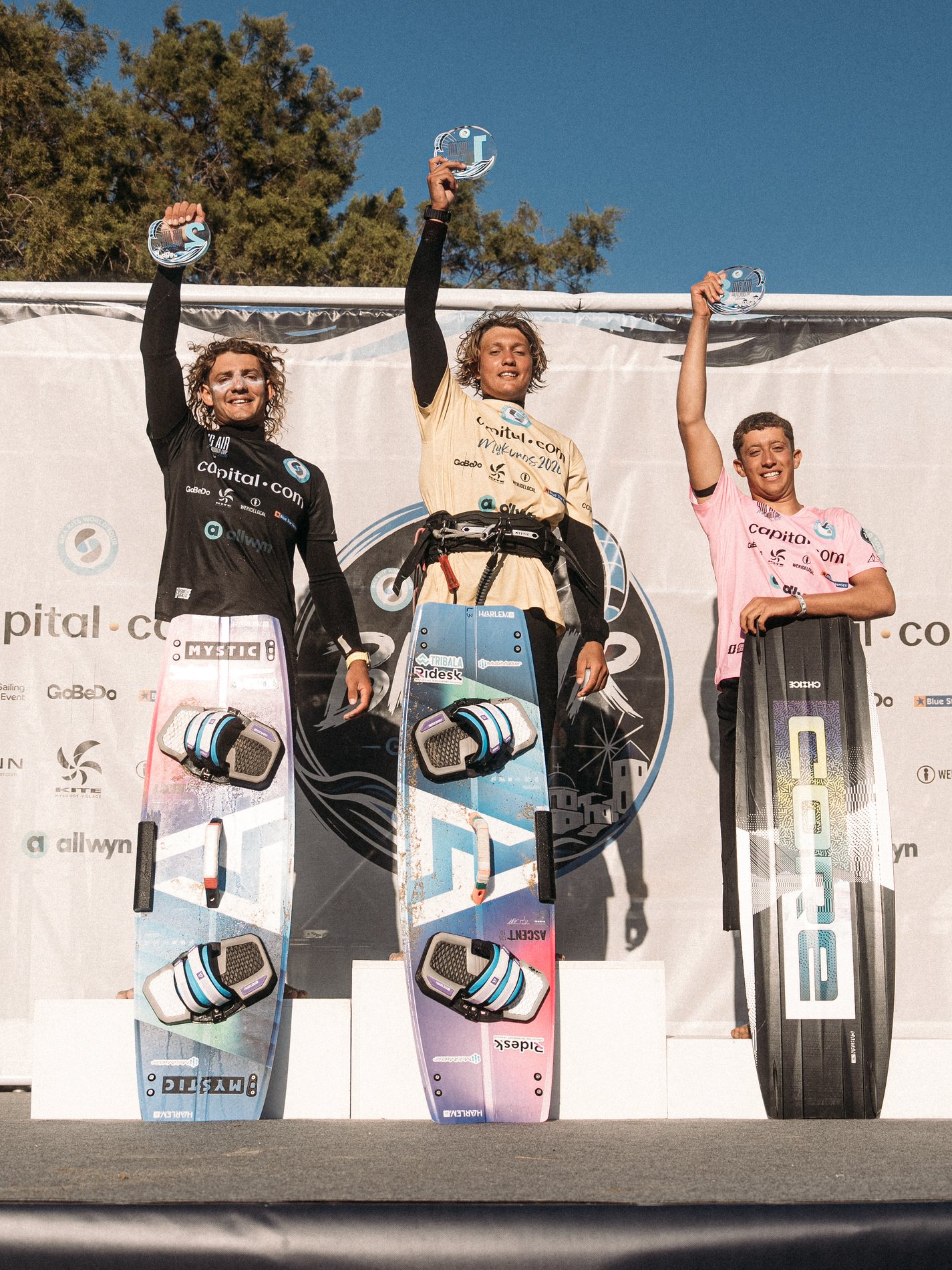 Leonardo and Lorenzo Casati on the podium, GKA Mykonos