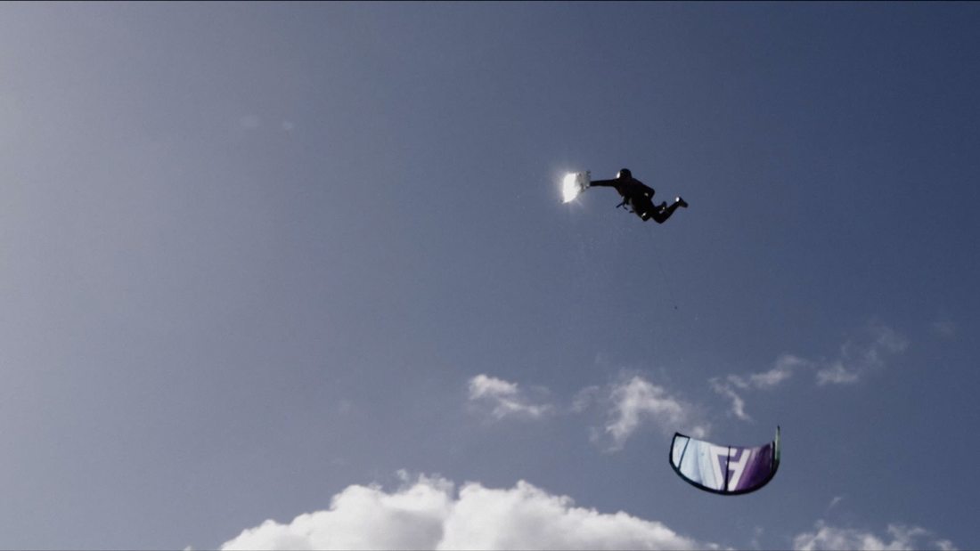 Airborne under the kite